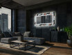 Oglinda LED decorativa perete salon - Leaves #12