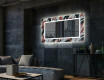 Oglinda LED decorativa perete salon - Leaves #2
