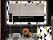 Oglinda LED decorativa pentru sala de mese - Geometric Patterns #1