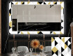 Oglinda LED decorativa pentru sala de mese - Geometric Patterns