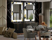 Oglinda LED decorativa pentru sala de mese - Geometric Patterns #2