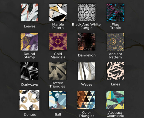 Oglinda LED decorativa pentru sala de mese - Geometric Patterns #9