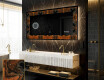 Decoratiune oglinda cu LED moderna - Mosaic Dreams