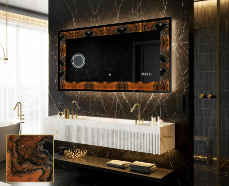 Decoratiune oglinda cu LED moderna - Mosaic Dreams