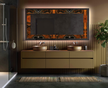 Decoratiune oglinda cu LED moderna - Mosaic Dreams #5