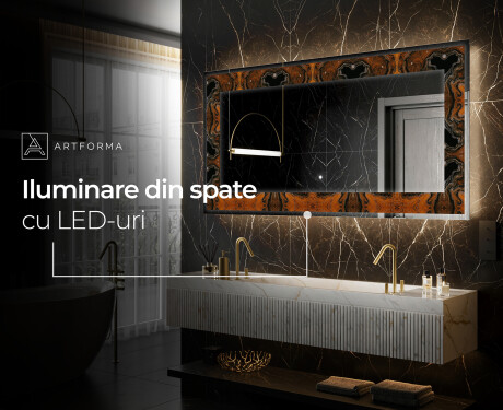 Decoratiune oglinda cu LED moderna - Mosaic Dreams #9
