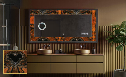 Decoratiune oglinda cu LED moderna - Mosaic Dreams