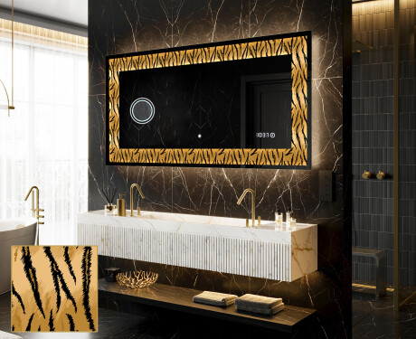 Decoratiune oglinda cu LED moderna - Midnight Mirage