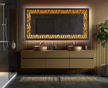 Decoratiune oglinda cu LED moderna - Midnight Mirage #5