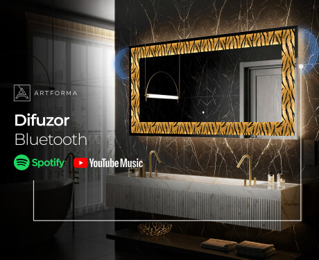 Decoratiune oglinda cu LED moderna - Midnight Mirage #7