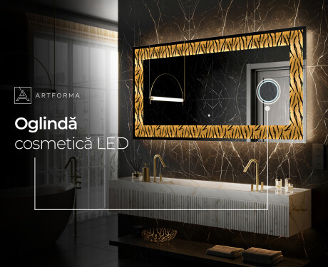 Decoratiune oglinda cu LED moderna - Midnight Mirage #8