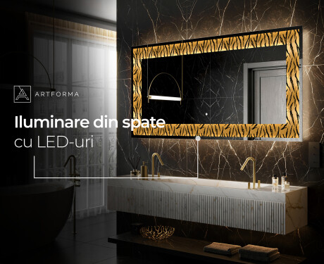 Decoratiune oglinda cu LED moderna - Midnight Mirage #9