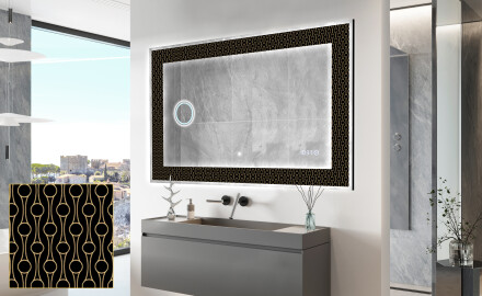 Decoratiune oglinda cu LED moderna - Nordic Charm