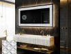 Decoratiune oglinda cu LED moderna - Marble Uplift