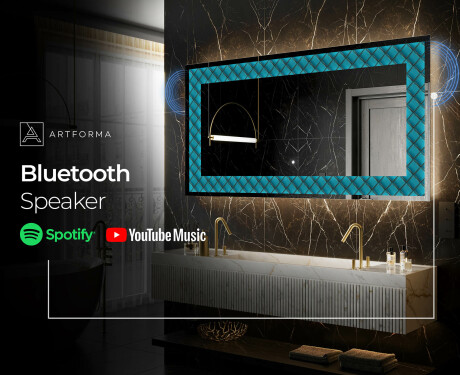 Decoratiune oglinda cu LED moderna - Blue Harmonies #7