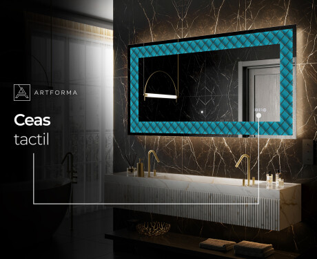 Decoratiune oglinda cu LED moderna - Blue Harmonies #8