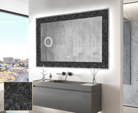 Decoratiune oglinda cu LED moderna - Dark Elegance