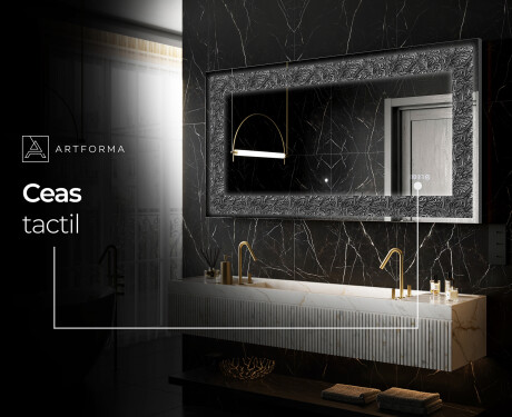 Decoratiune oglinda cu LED moderna - Dark Elegance #7