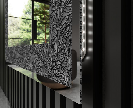 Decoratiune oglinda cu LED moderna - Dark Elegance #3