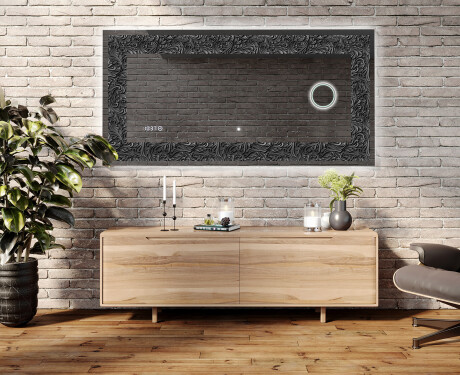Decoratiune oglinda cu LED moderna - Dark Elegance #5