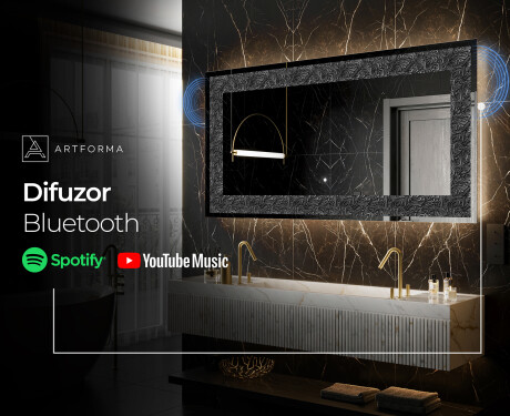 Decoratiune oglinda cu LED moderna - Dark Elegance #7