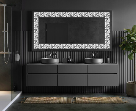 Decoratiune oglinda cu LED moderna - Pearlous Dance #4