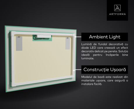 Decoratiune oglinda cu LED moderna - Desert Wonders #4