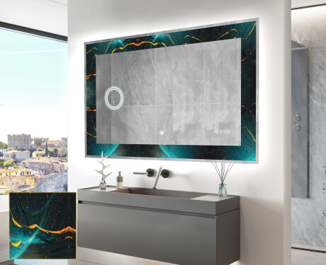 Decoratiune oglinda cu LED moderna - Spiraling vortex
