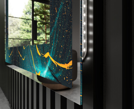 Decoratiune oglinda cu LED moderna - Spiraling vortex #3