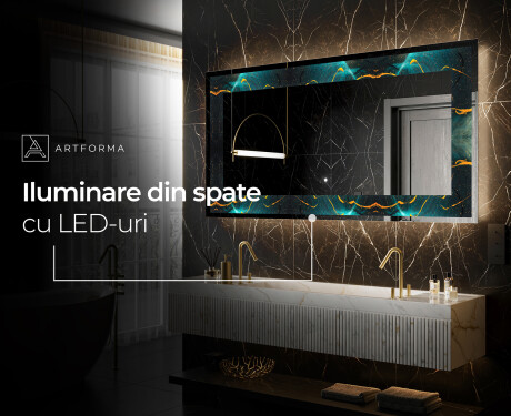 Decoratiune oglinda cu LED moderna - Spiraling vortex #6