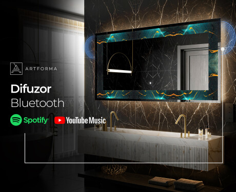 Decoratiune oglinda cu LED moderna - Spiraling vortex #7