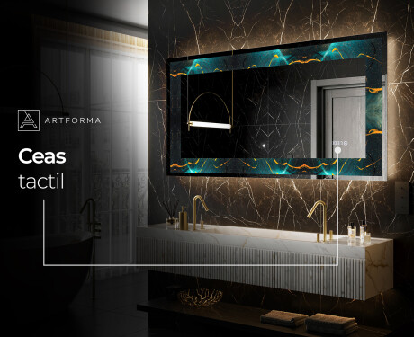 Decoratiune oglinda cu LED moderna - Spiraling vortex #8