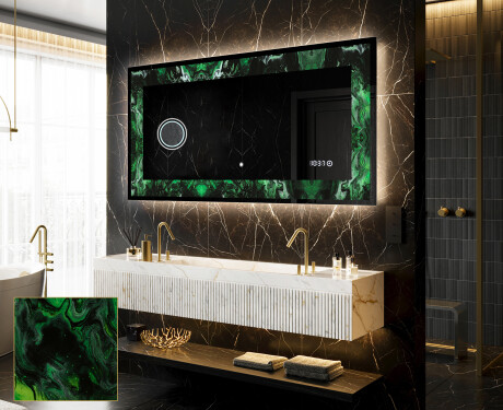 Decoratiune oglinda cu LED moderna - Malachite Magic