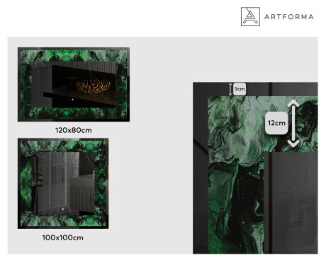 Decoratiune oglinda cu LED moderna - Malachite Magic #2