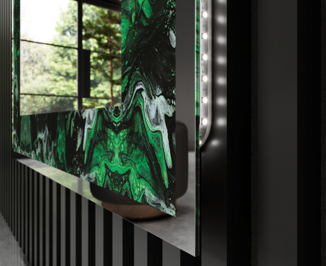 Decoratiune oglinda cu LED moderna - Malachite Magic #3