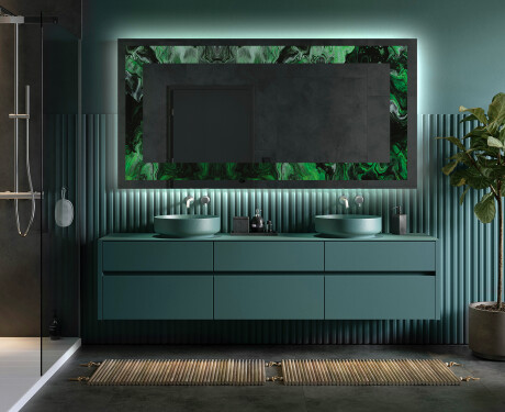Decoratiune oglinda cu LED moderna - Malachite Magic #5