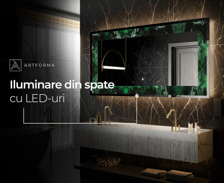 Decoratiune oglinda cu LED moderna - Malachite Magic #6