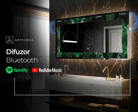 Decoratiune oglinda cu LED moderna - Malachite Magic #7