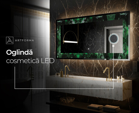 Decoratiune oglinda cu LED moderna - Malachite Magic #9