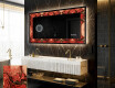 Decoratiune oglinda cu LED moderna - Fiery Reflections