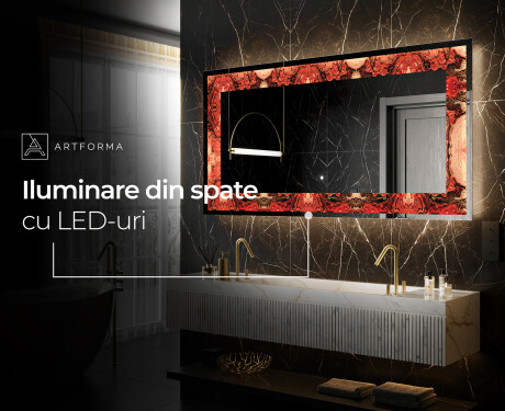 Decoratiune oglinda cu LED moderna - Fiery Reflections #6