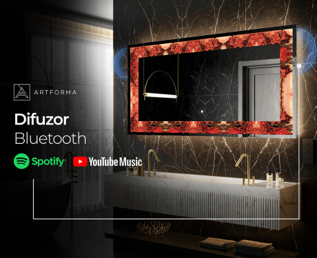 Decoratiune oglinda cu LED moderna - Fiery Reflections #7