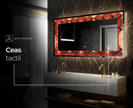 Decoratiune oglinda cu LED moderna - Fiery Reflections #8
