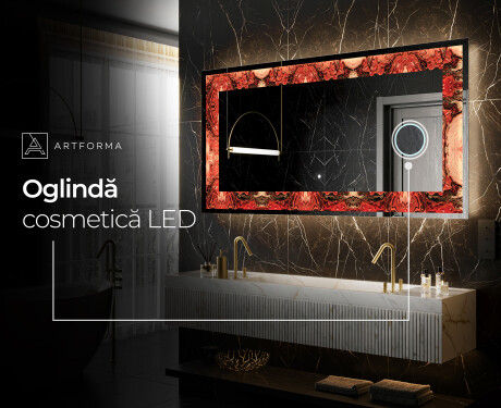 Decoratiune oglinda cu LED moderna - Fiery Reflections #9
