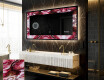 Decoratiune oglinda cu LED moderna - Ruby Rhythms