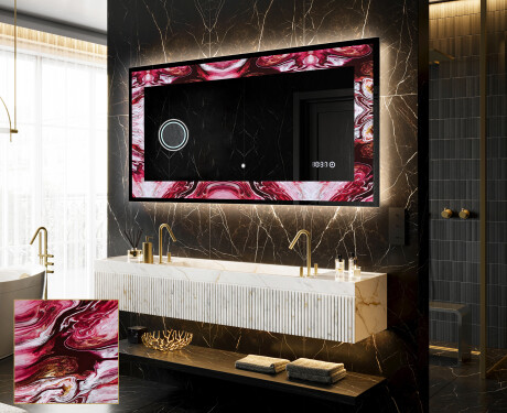 Decoratiune oglinda cu LED moderna - Ruby Rhythms