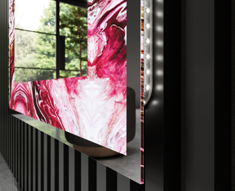 Decoratiune oglinda cu LED moderna - Ruby Rhythms #3