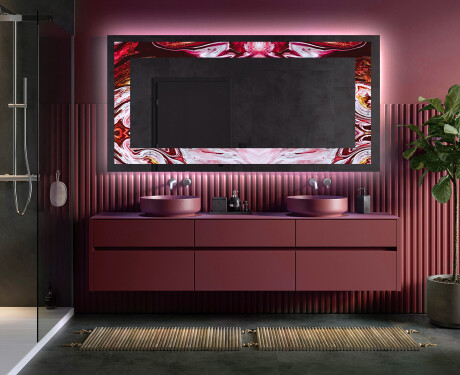 Decoratiune oglinda cu LED moderna - Ruby Rhythms #5
