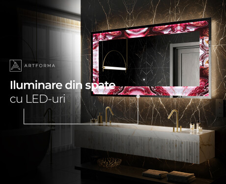 Decoratiune oglinda cu LED moderna - Ruby Rhythms #6