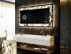 Decoratiune oglinda cu LED moderna - Golden Streaks